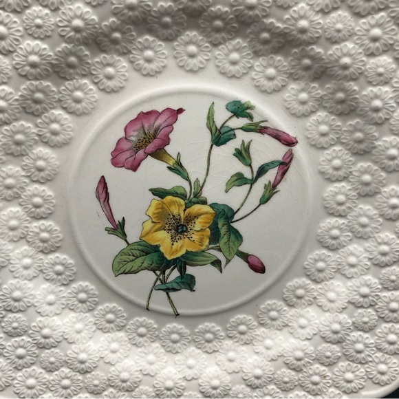 4 Spode Copeland Plates 9.25” Provincial Flowers Heath Campanula Petunia etc EXC - Picture 6 of 10